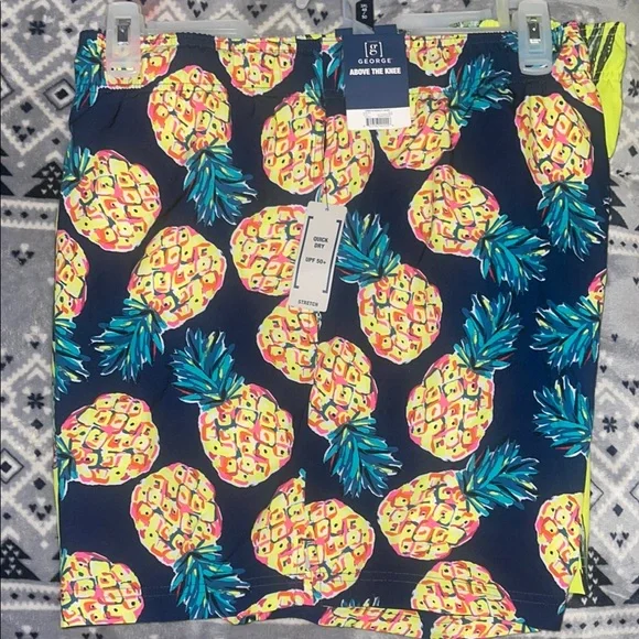 Colorful Pineapple and Cactus Print Shorts Set 3 pairs NEW WITH TAGS - Picture 4 of 5